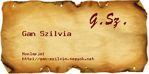 Gan Szilvia névjegykártya