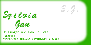 szilvia gan business card
